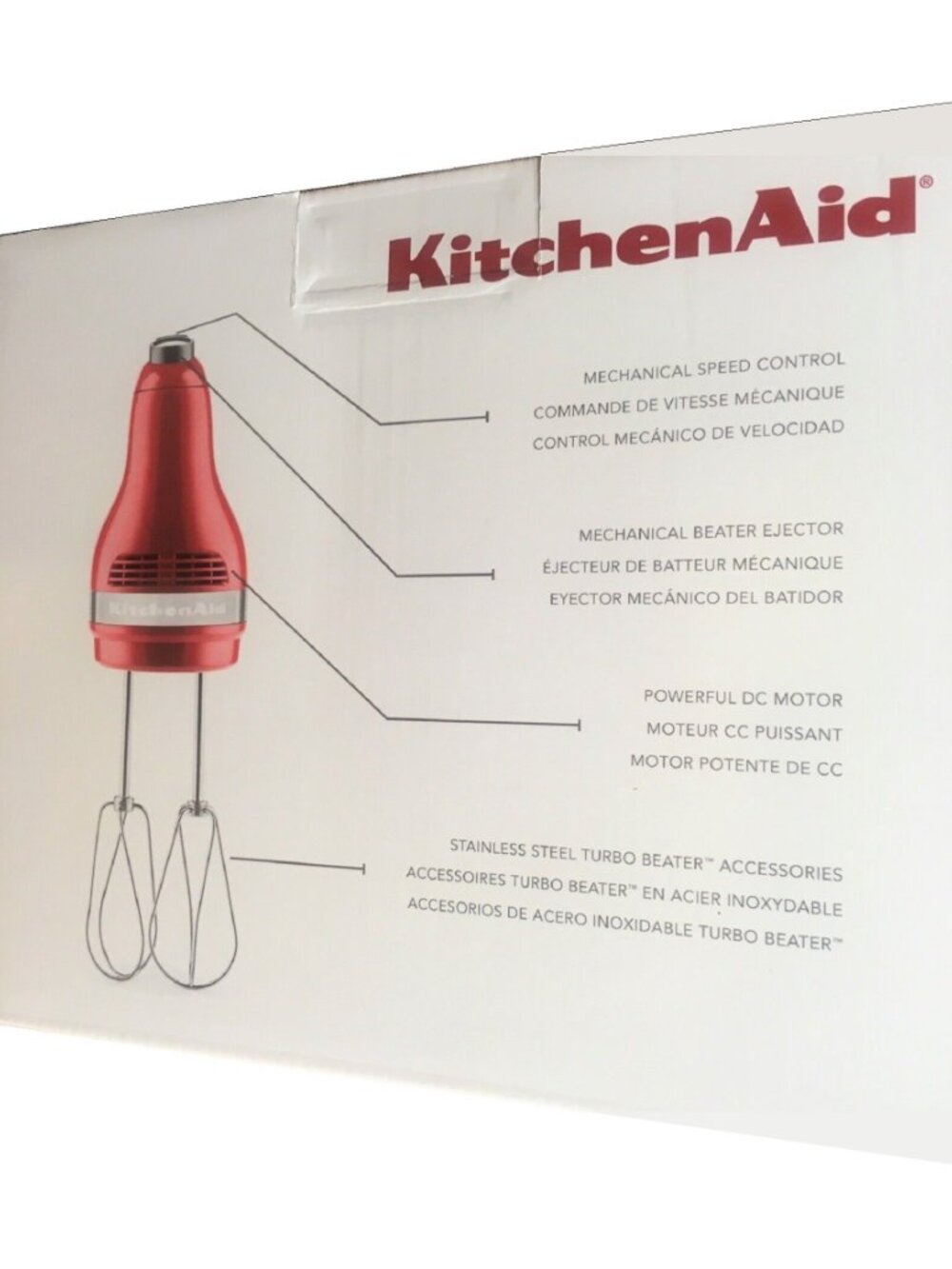 new in box EMPIRE RED KitchenAid Ultra Power 5-Speed Hand Mixer - Model KHM512ER - Picture 8 of 12